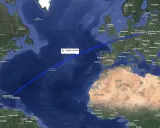Trasa lotu z Europy do Dominikany: ile się leci na Dominikanę? Ponad 11 godzin przez Atlantyk.