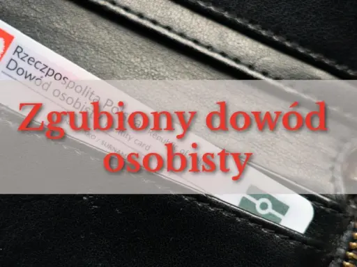 Fragment polskiego dowodu osobistego w czarnym portfelu.