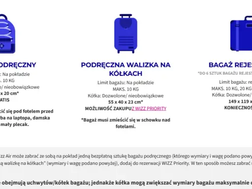 Wizz Air bagaż podręczny: Ile waży? Limity, wymiary, opłaty